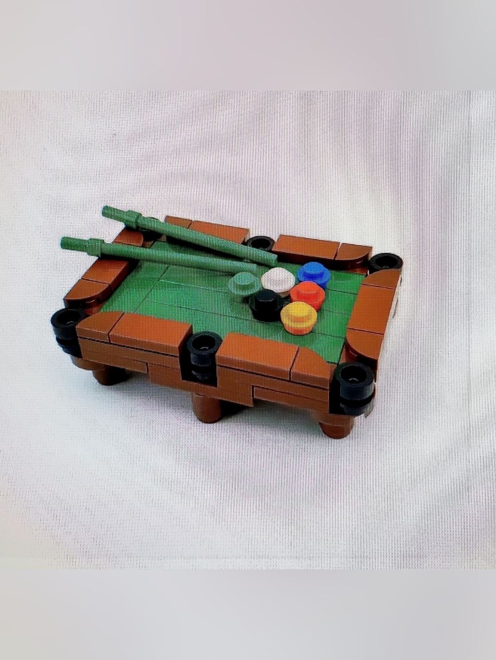 Mini Pool Table Brick Billiards Set 60 Pieces Mini Pool Table